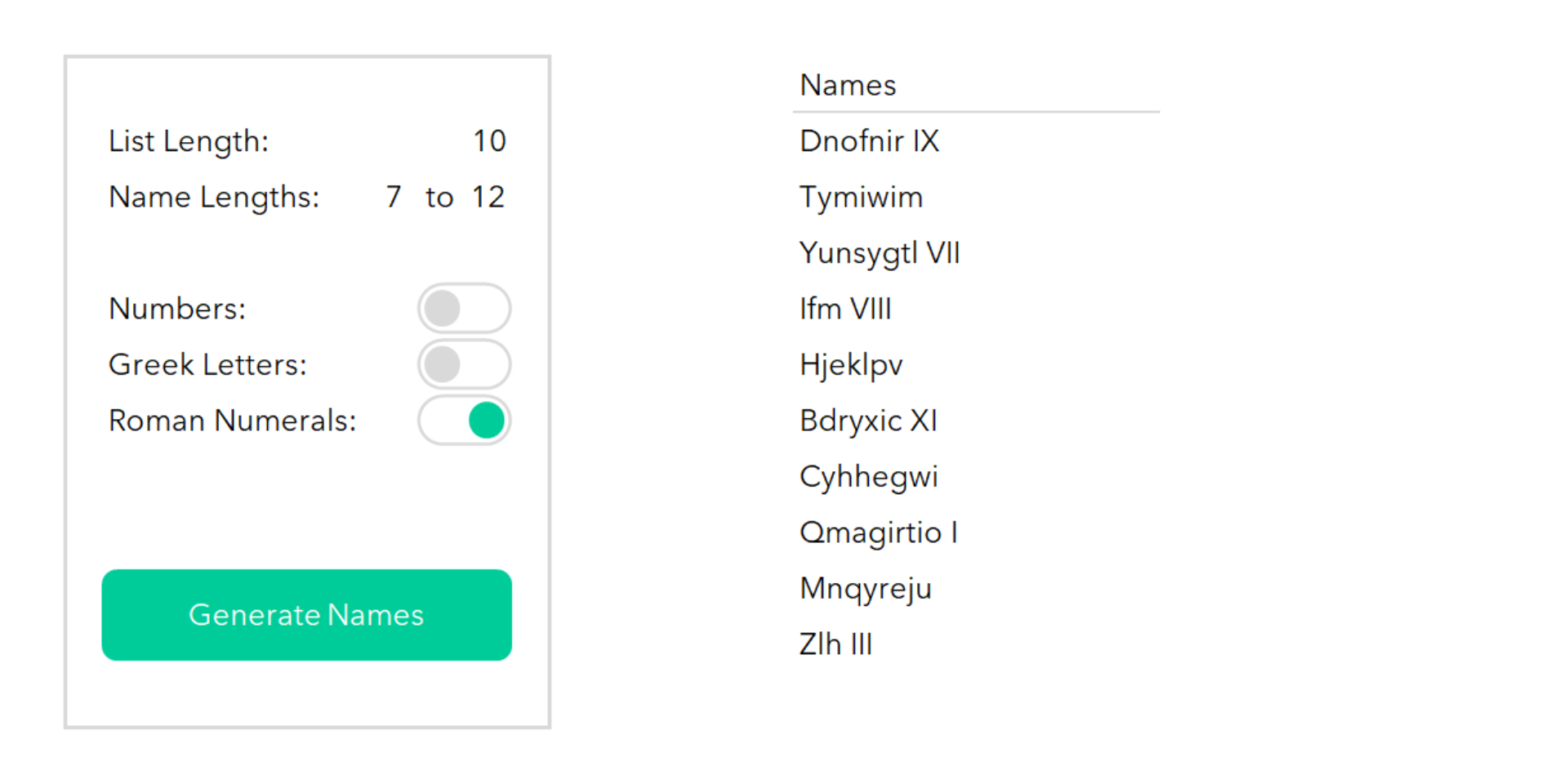 Random Name Generator